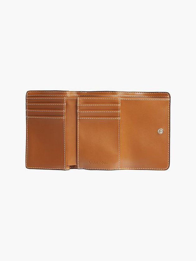 Brown Calvin Klein Small Recycled Rfid Trifold Women Wallet | HQDN-64293