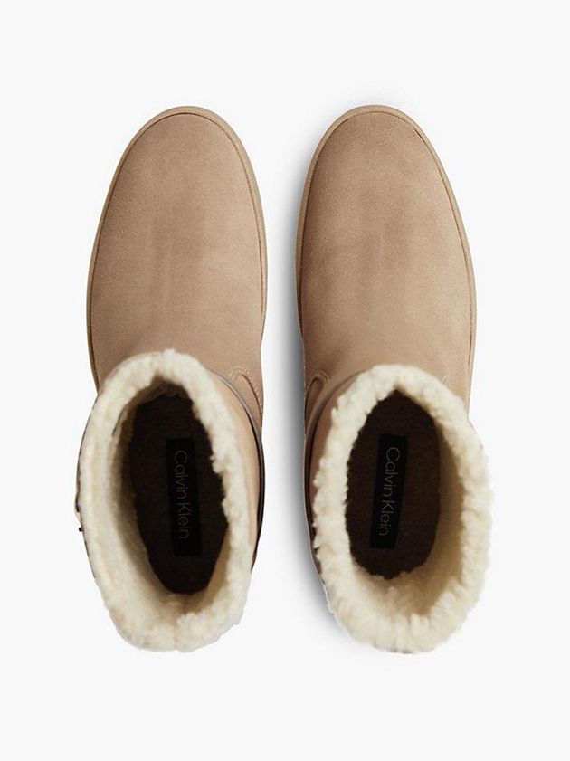 Brown Calvin Klein Suede Ankle Women Boots | MTDH-09746