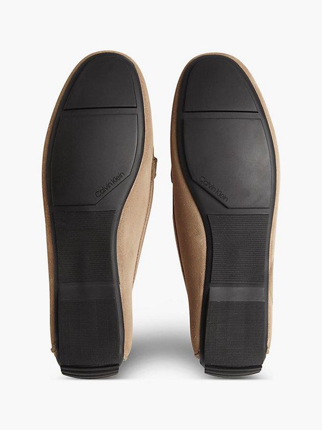 Brown Calvin Klein Suede Moccasins Women Slip On | MJTC-92807