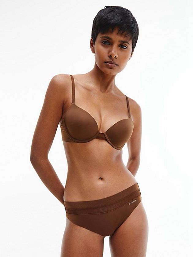 Brown Calvin Klein T-Shirt - Perfectly Fit Flex Women Bra | AQVJ-41206