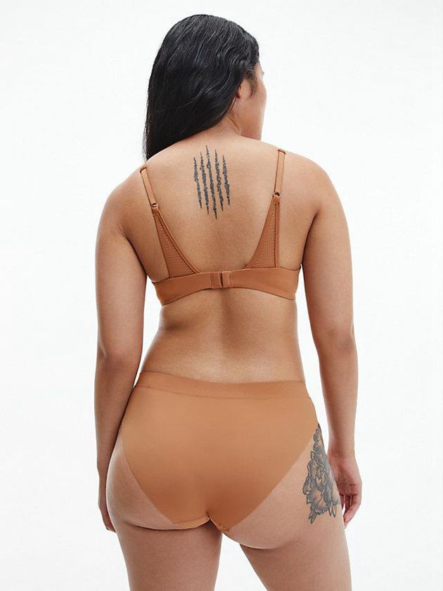 Brown Calvin Klein T-Shirt - Perfectly Fit Flex Women Bra | CMVY-08612