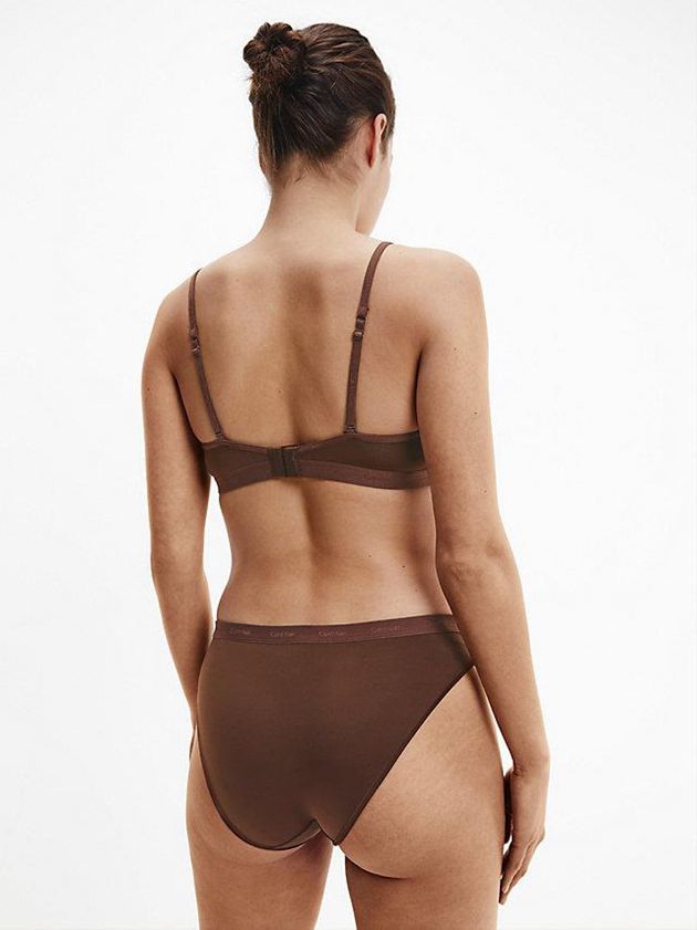 Brown Calvin Klein Triangle - Form To Body Women Bra | ZSWM-58073
