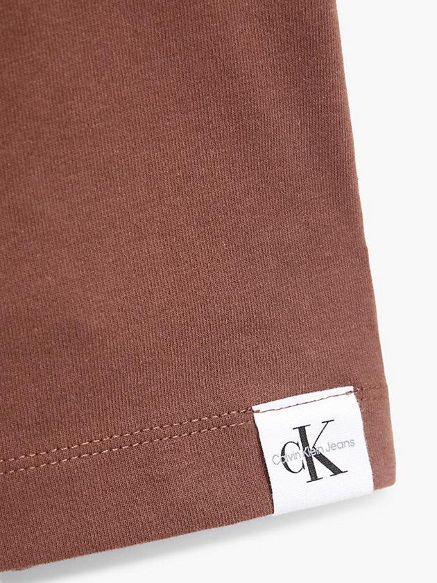 Brown Calvin Klein Unisex Oversized Men T-Shirt | KHAJ-90781