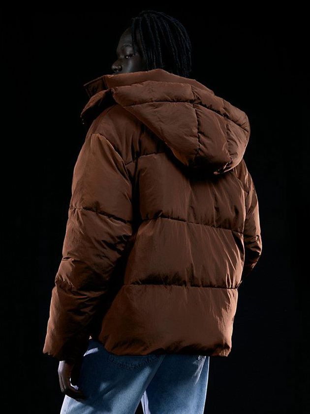 Brown Calvin Klein Unisex Padded Puffer Men Jacket | DAKB-16308