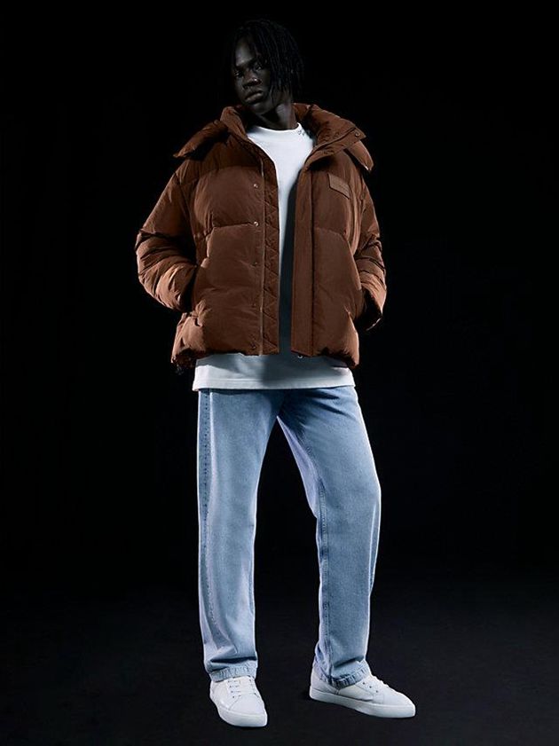 Brown Calvin Klein Unisex Padded Puffer Men Jacket | DAKB-16308
