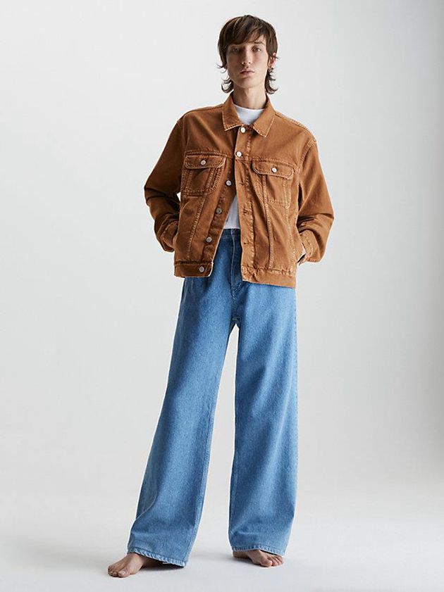 Brown Calvin Klein Unisex Relaxed Denim Women Jacket | GMWJ-05921