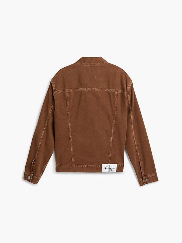 Brown Calvin Klein Unisex Relaxed Denim Men Jacket | TWYN-35290