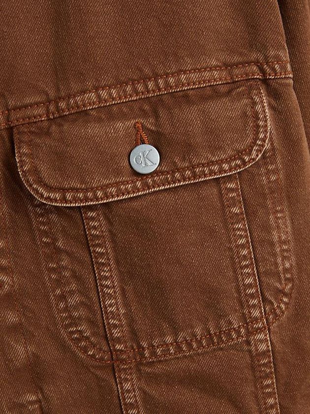 Brown Calvin Klein Unisex Relaxed Denim Men Jacket | TWYN-35290