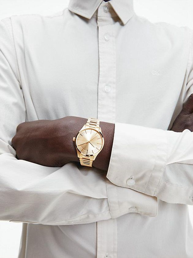 Gold Calvin Klein Iconic Bracelet Women Watch | SGDQ-70289