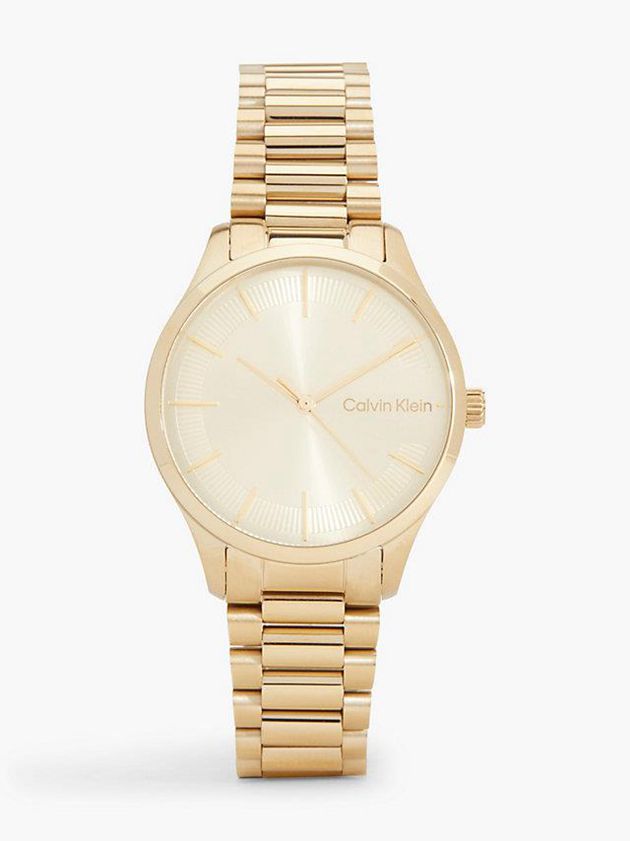 Gold Calvin Klein Iconic Bracelet Women Watch | SGDQ-70289