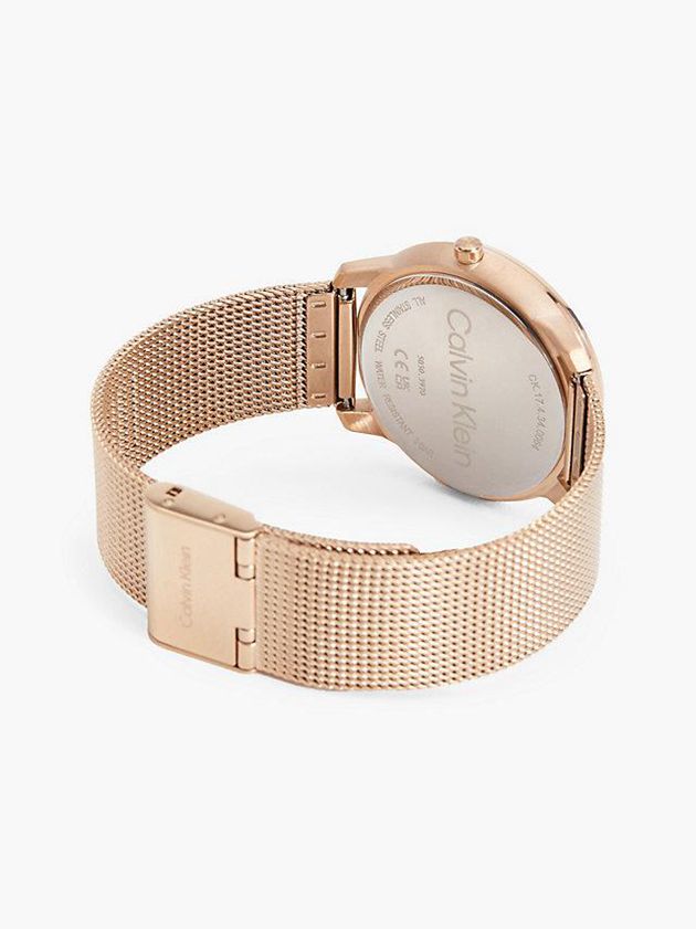 Gold Calvin Klein Iconic Mesh Women Watch | BLWX-96235