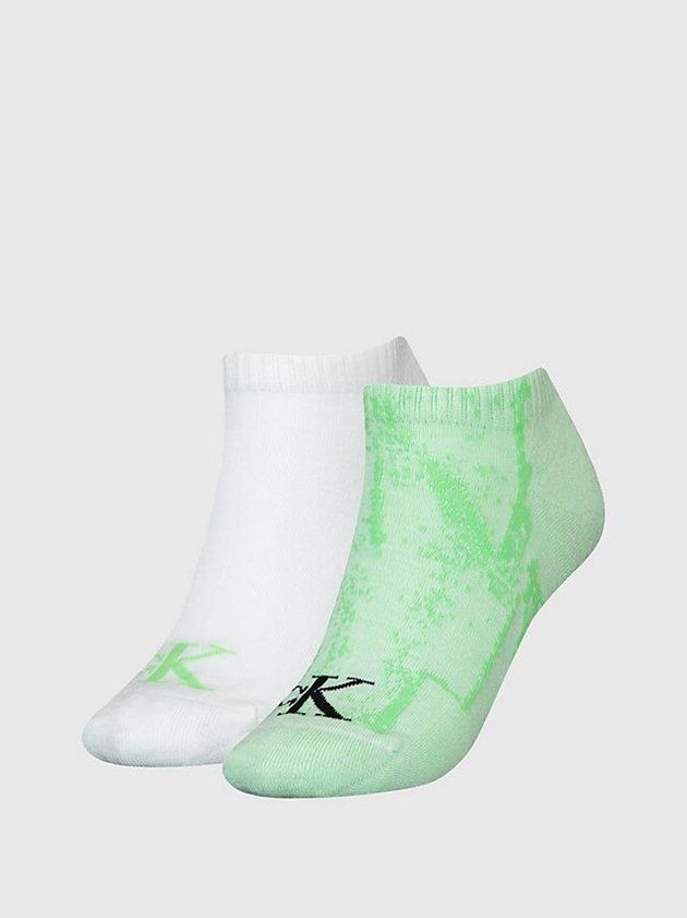 Green Calvin Klein 2 Pack Ankle Women Socks | EWFT-87259