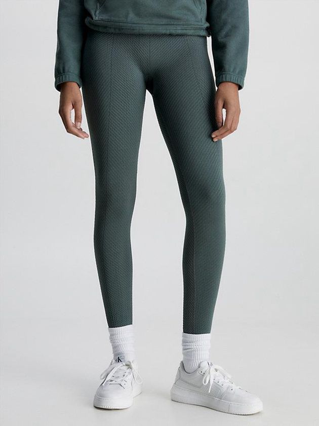 Green Calvin Klein 7/8 Gym Women Leggings | ZARG-04731