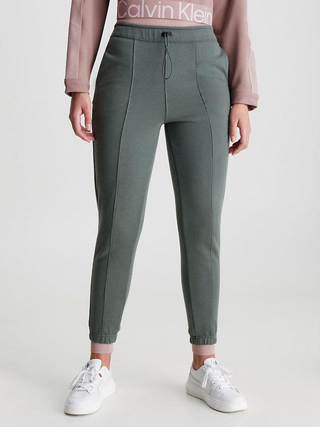 Green Calvin Klein Cotton Terry Women Joggers | WIQM-56412