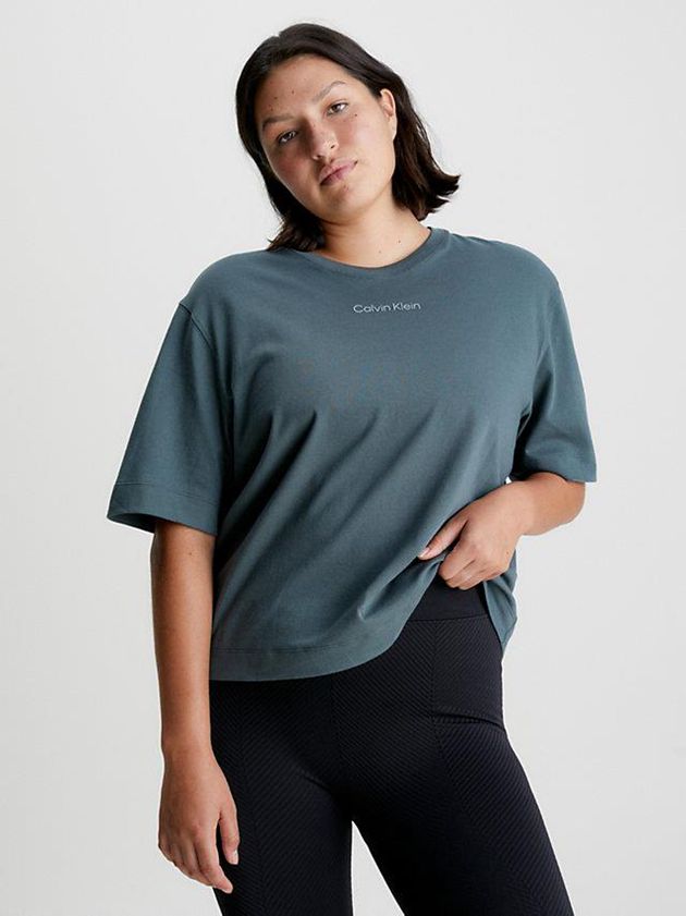 Green Calvin Klein Gym Women T-Shirt | VMSL-18397