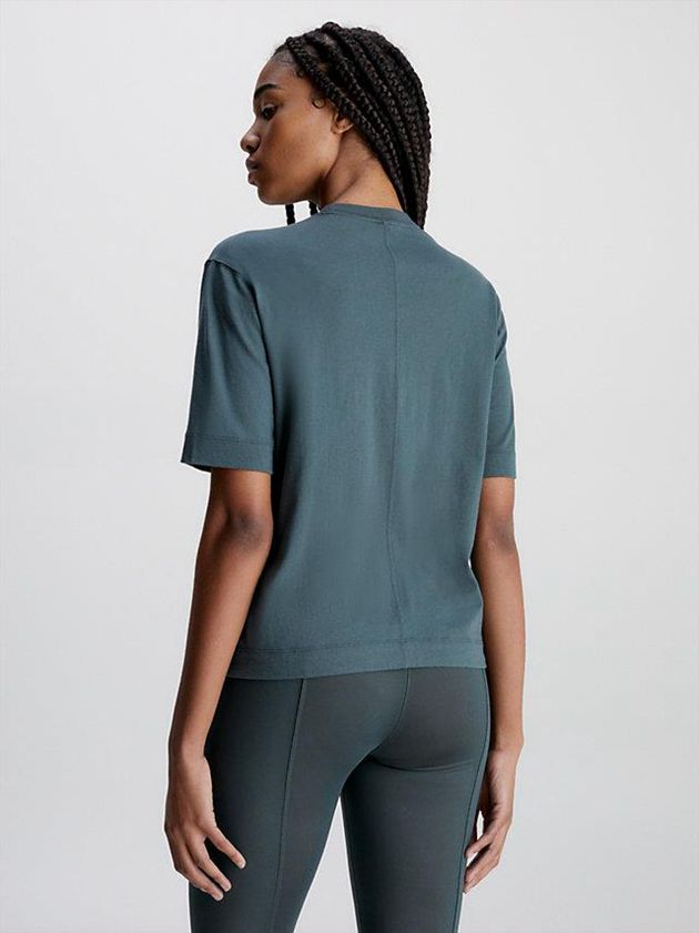 Green Calvin Klein Gym Women T-Shirt | VMSL-18397