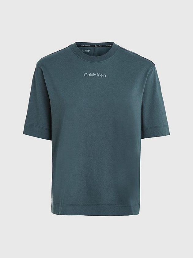 Green Calvin Klein Gym Women T-Shirt | VMSL-18397