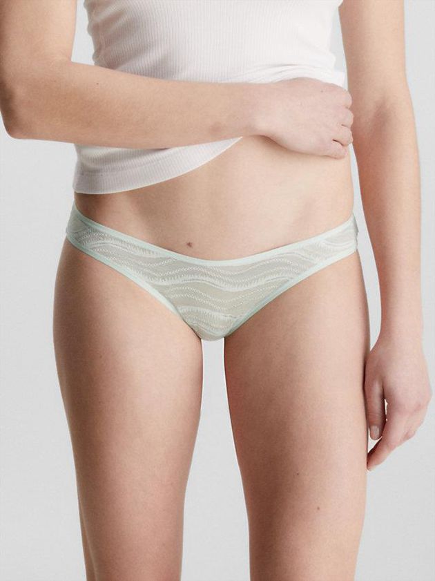Green Calvin Klein Lace Bikini Women Briefs | FUSY-52643