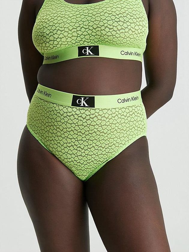 Green Calvin Klein Lace High Waisted Bikini - Ck96 Women Briefs | QTKD-06258