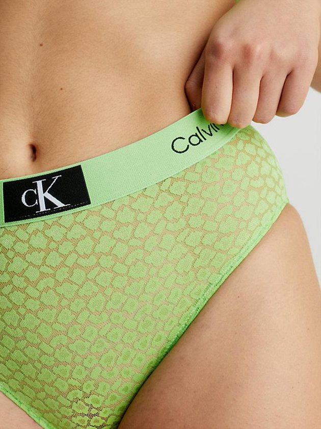 Green Calvin Klein Lace High Waisted Bikini - Ck96 Women Briefs | QTKD-06258