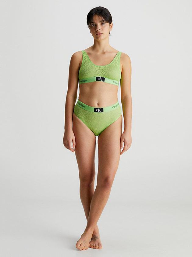 Green Calvin Klein Lace High Waisted Bikini - Ck96 Women Briefs | QTKD-06258