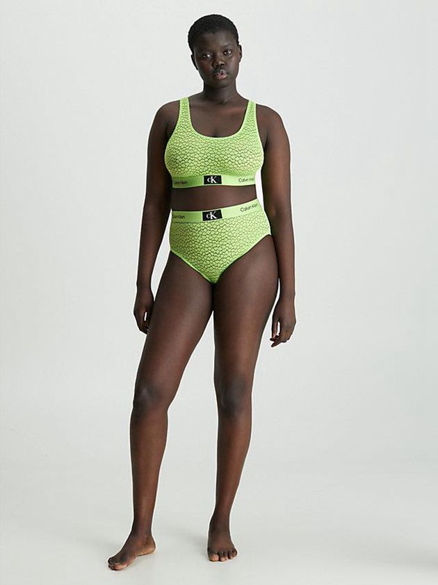 Green Calvin Klein Lace High Waisted Bikini - Ck96 Women Briefs | QTKD-06258
