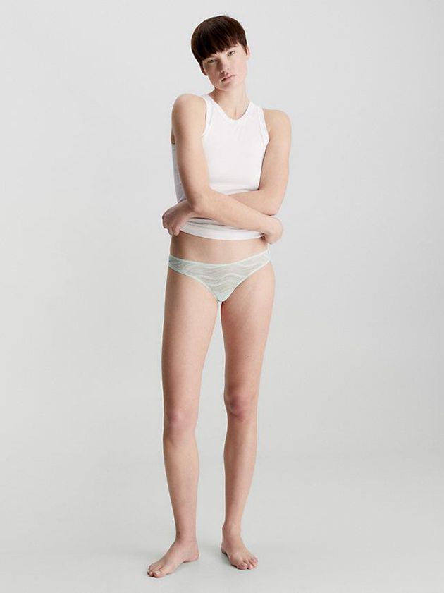 Green Calvin Klein Lace Women Thong | JXAL-31904