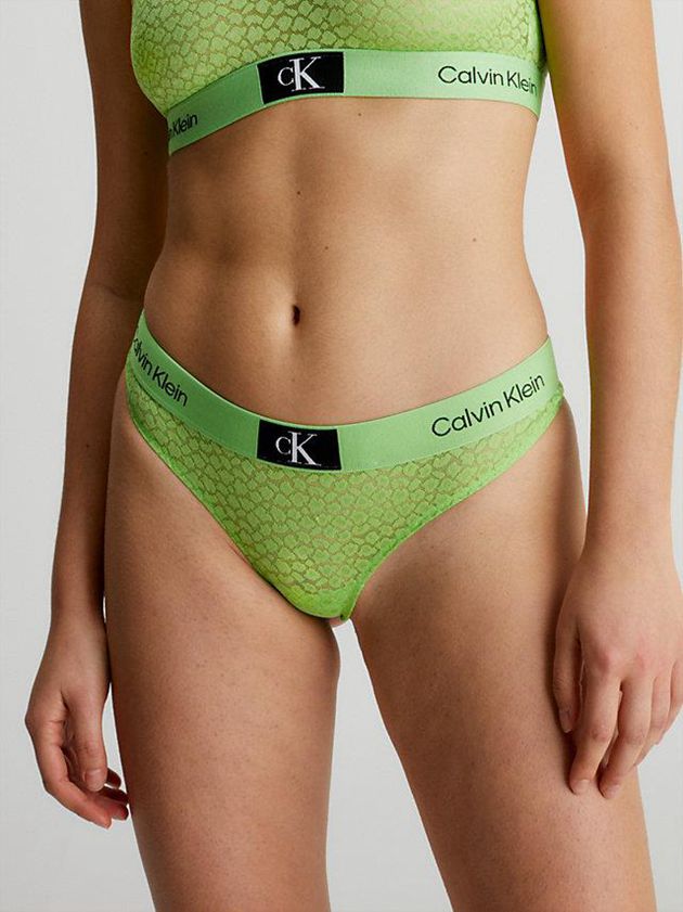 Green Calvin Klein Lace - Ck96 Women Thong | MEKF-30267