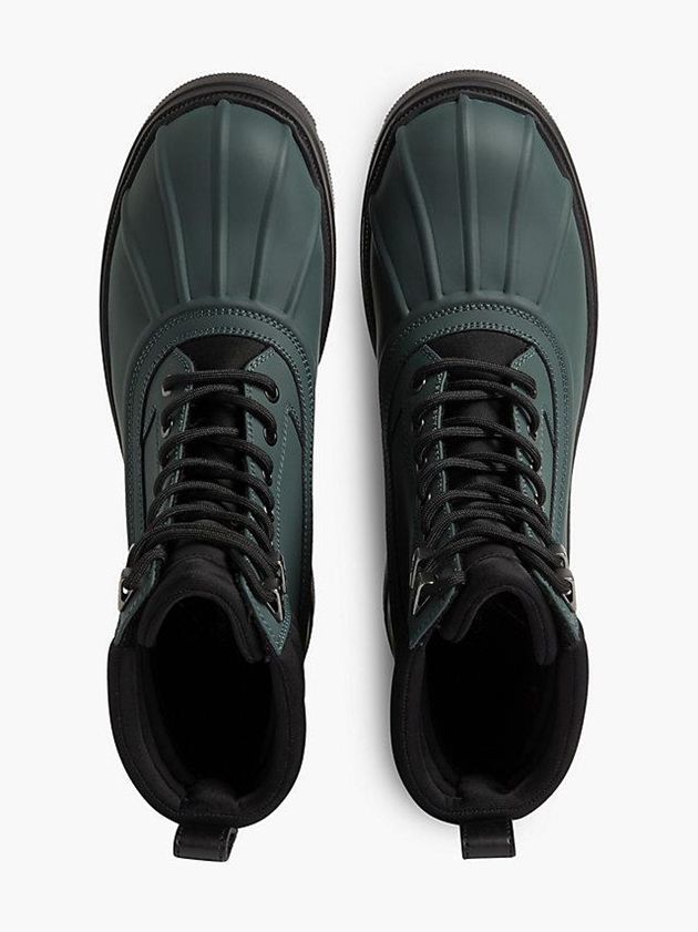 Green Calvin Klein Leather Chunky Men Boots | WDAM-24398