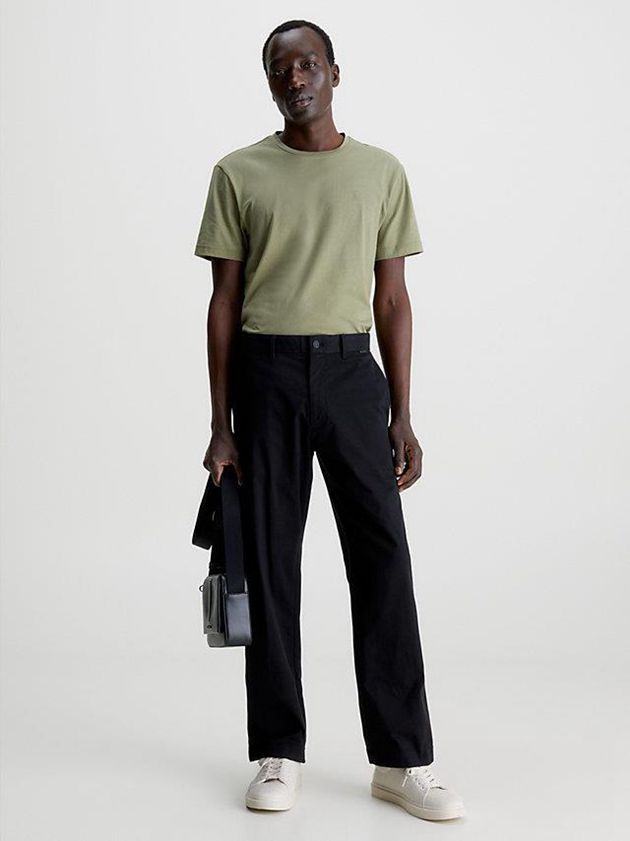 Green Calvin Klein Liquid Touch Cotton Men T-Shirt | QDBX-20471