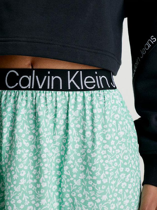 Green Calvin Klein Logo Waistband Mini Women Skirt | WQXK-14805