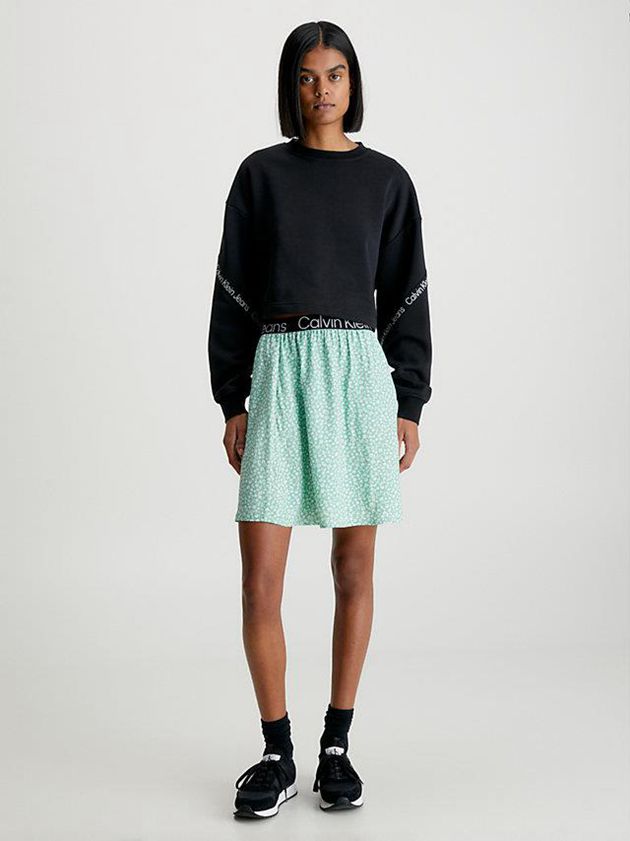 Green Calvin Klein Logo Waistband Mini Women Skirt | WQXK-14805