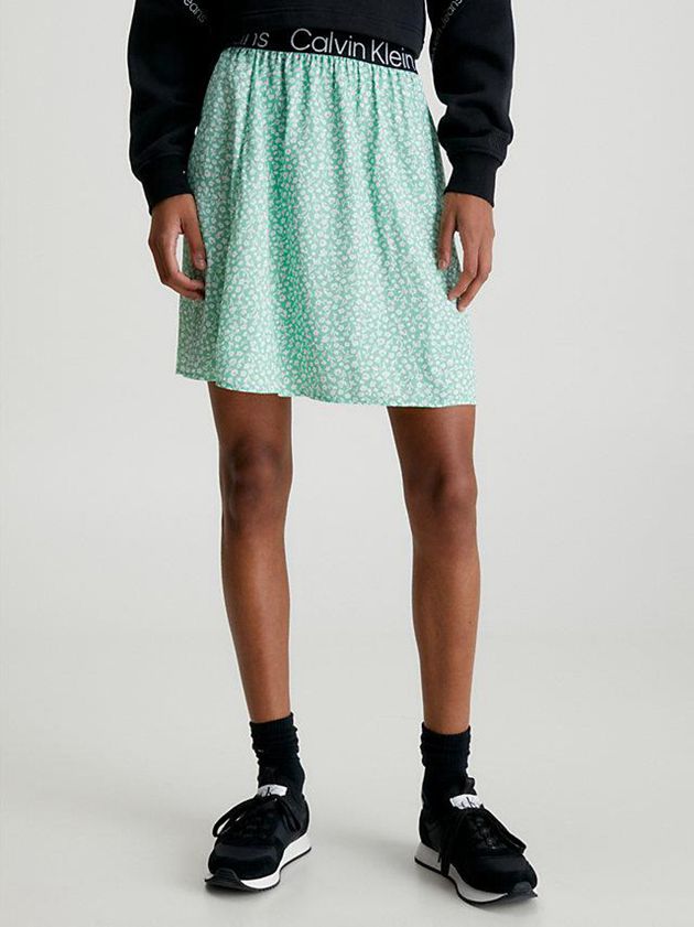 Green Calvin Klein Logo Waistband Mini Women Skirt | WQXK-14805
