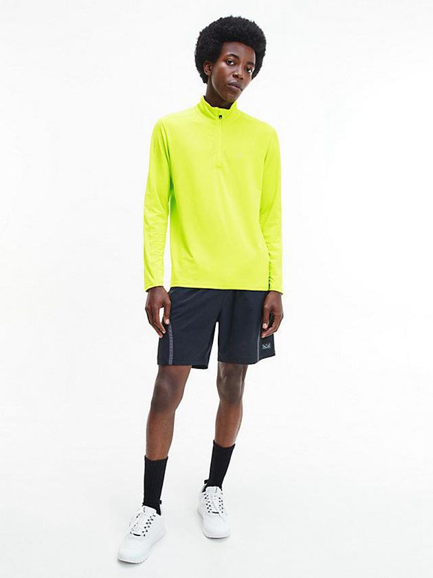 Green Calvin Klein Long Sleeve Gym Men T-Shirt | VSFM-06923