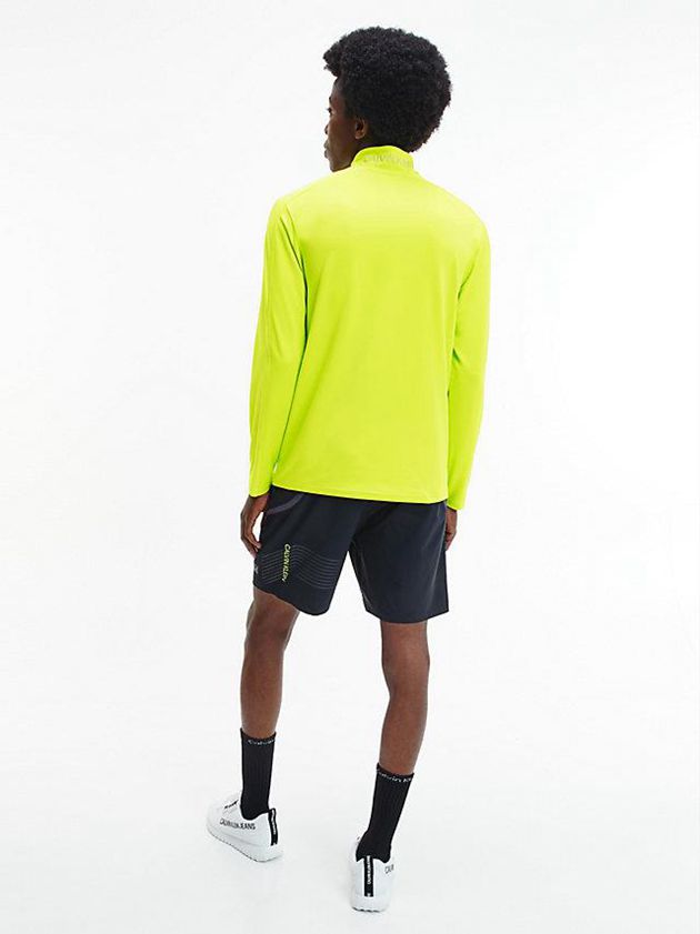 Green Calvin Klein Long Sleeve Gym Men T-Shirt | VSFM-06923
