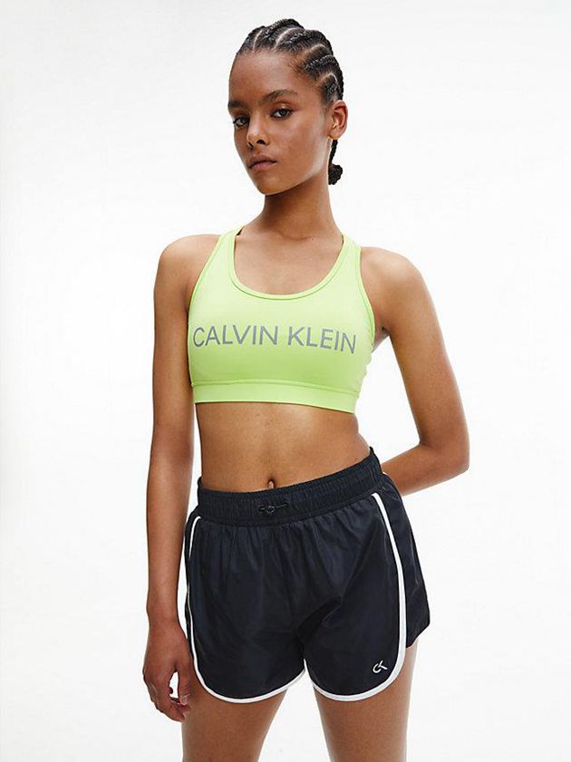 Green Calvin Klein Medium Impact Sports Women Bra | JINM-26871
