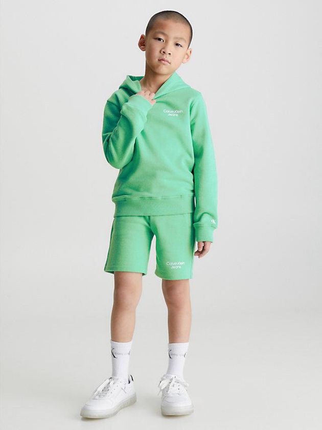 Green Calvin Klein Organic Cotton Boys's Hoodie | IAGS-72489