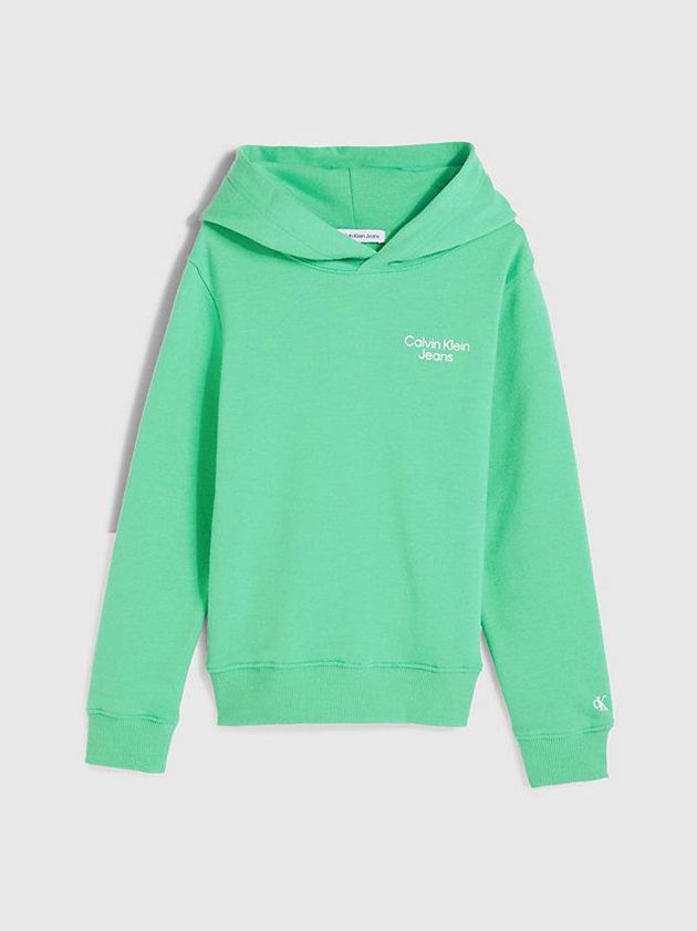 Green Calvin Klein Organic Cotton Boys's Hoodie | IAGS-72489