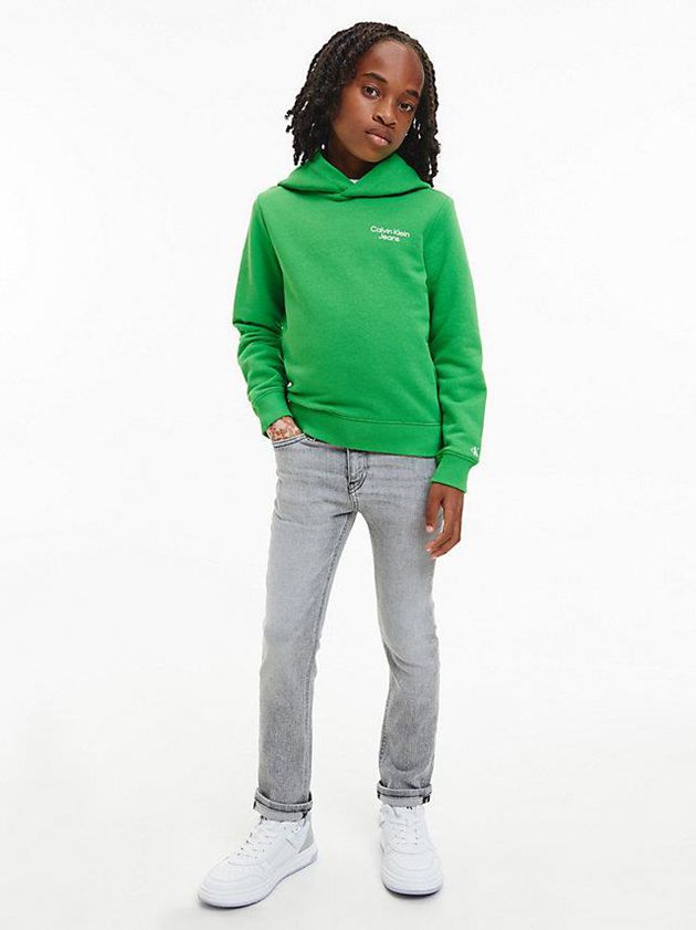 Green Calvin Klein Organic Cotton Boys's Hoodie | TPEC-14270