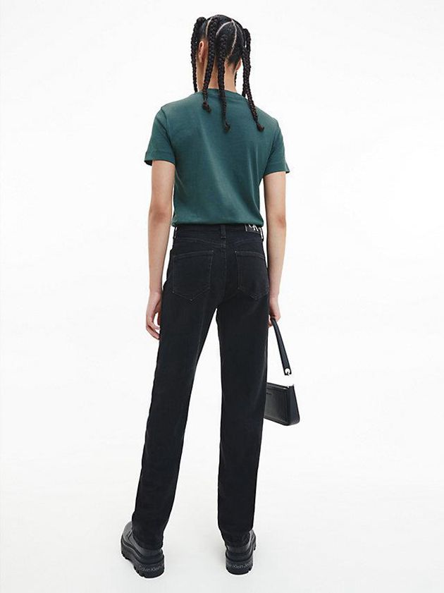 Green Calvin Klein Organic Cotton Logo Women T-Shirt | ANXH-19348