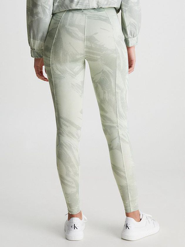 Green Calvin Klein Pocket Gym Women Leggings | ZILT-06874