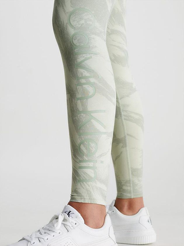 Green Calvin Klein Pocket Gym Women Leggings | ZILT-06874