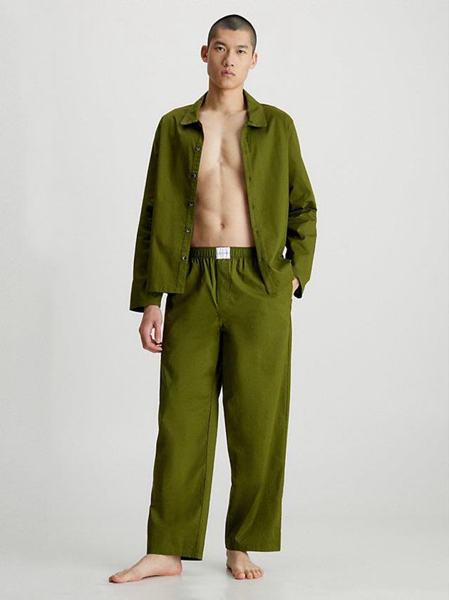 Green Calvin Klein Pyjama - Pure Cotton Men Top | NRWD-57638