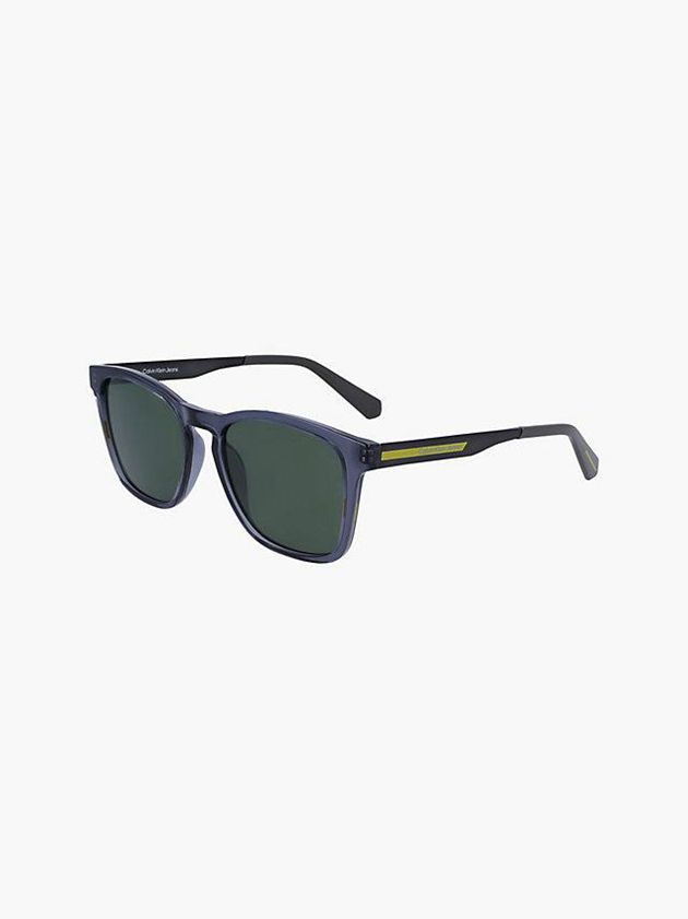 Green Calvin Klein Rectangle Men Sunglasses | JDAU-01942