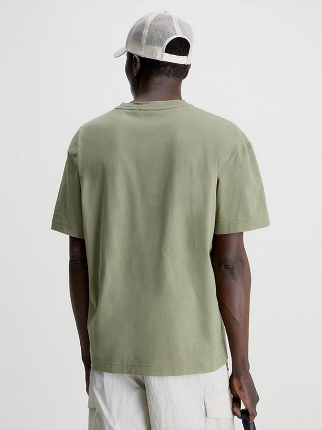 Green Calvin Klein Recycled Cotton Men T-Shirt | EHXJ-18675