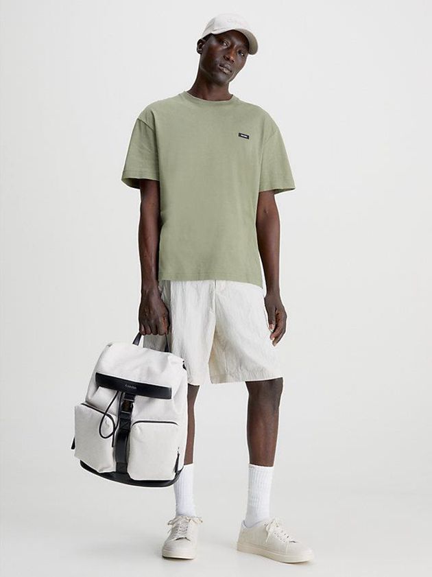 Green Calvin Klein Recycled Cotton Men T-Shirt | EHXJ-18675
