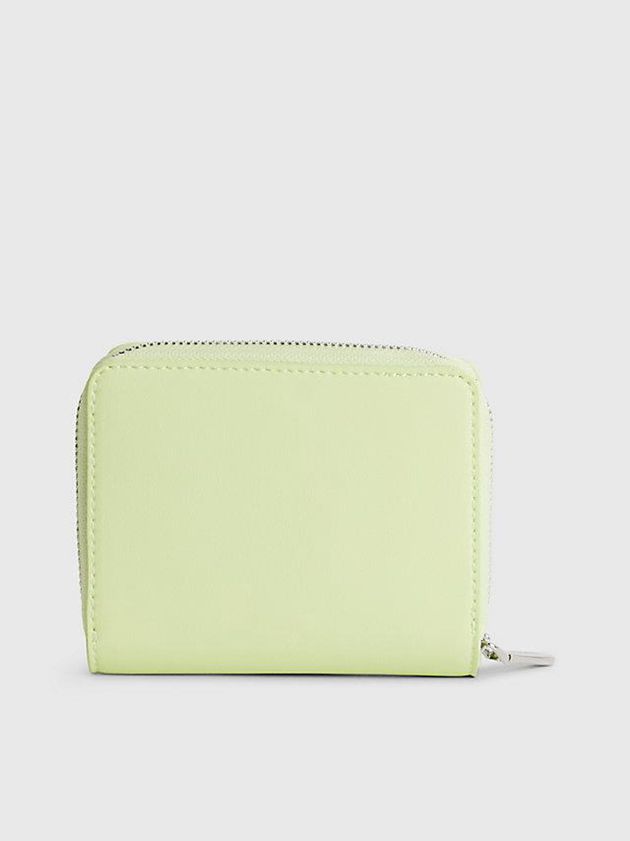 Green Calvin Klein Recycled Rfid Zip Around Women Wallet | URYN-91603