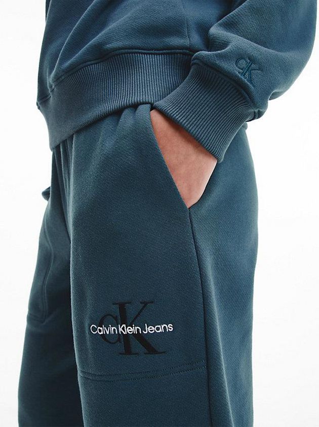 Green Calvin Klein Relaxed Monogram Women Joggers | KHIQ-63549