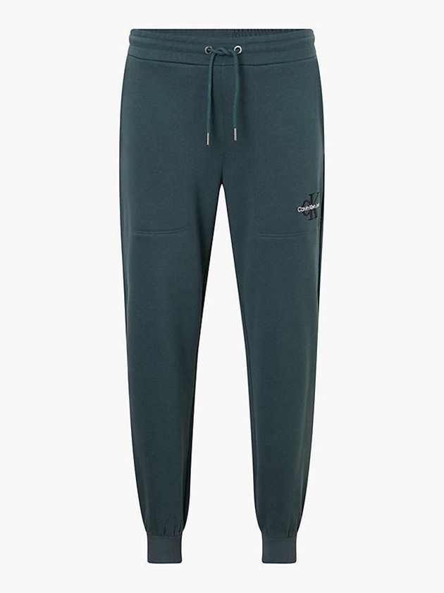 Green Calvin Klein Relaxed Monogram Women Joggers | KHIQ-63549