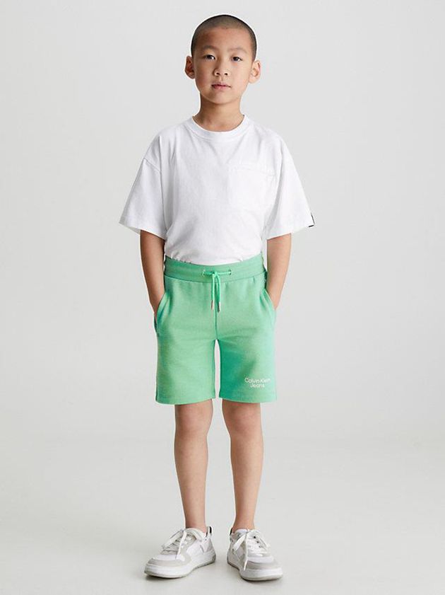 Green Calvin Klein Slim Jogger Boys's Shorts | JNKF-54903